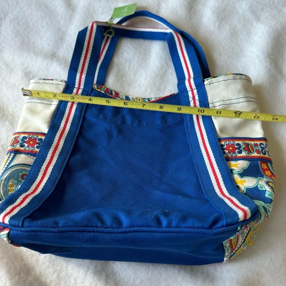 Vera Bradley Color-Block Small Canvas Tote Marina Paisley Print - Picture 9 of 12